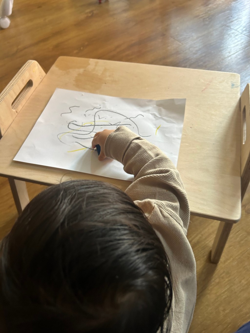 Why we chose a low table (chowki) over a table and chair for our toddler